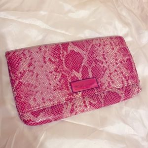 BCBGeneration Hot pink Snakeskin Clutch